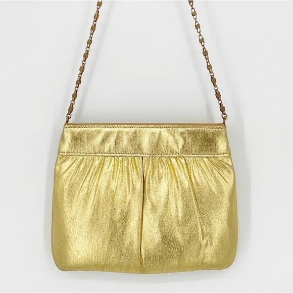 Vintage 60s Gold Lame Evening Chain Clutch Purse - Picture 6 of 6